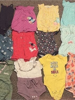 12 Month Girl Rompers/Bodysuits Bundle
